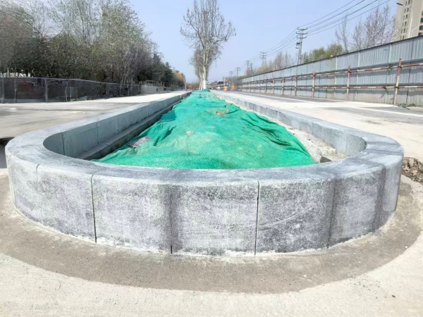 鲁灰光面路沿石安装